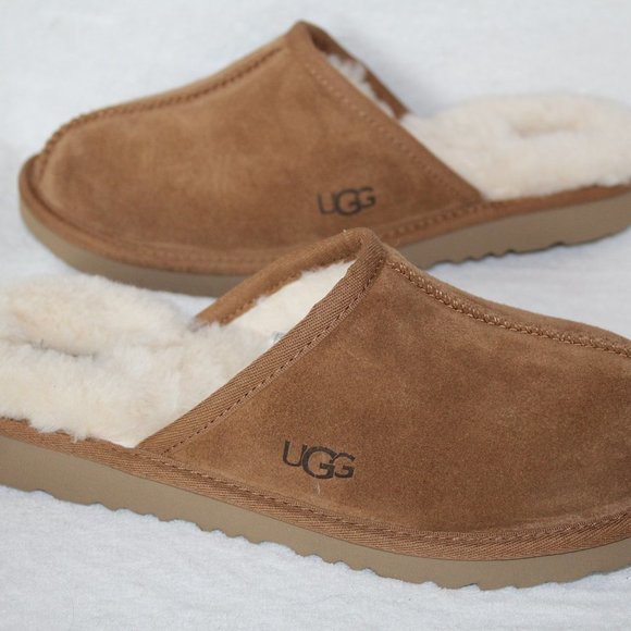 NIB UGG WOMEN'S SUEDE SHEARLING SLIP ON SLIPPERS - Picture 7 of 10